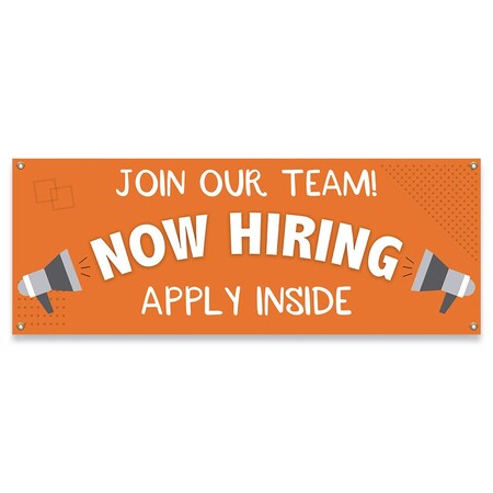 Join Our Team Now Hiring Apply Inside Banner Concession Stand Food Truck Single Sided